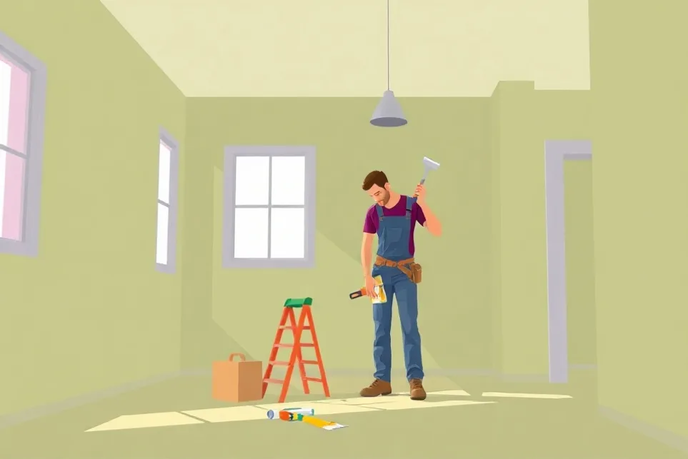 Intérieur rénové après travaux de peinture à Francheville