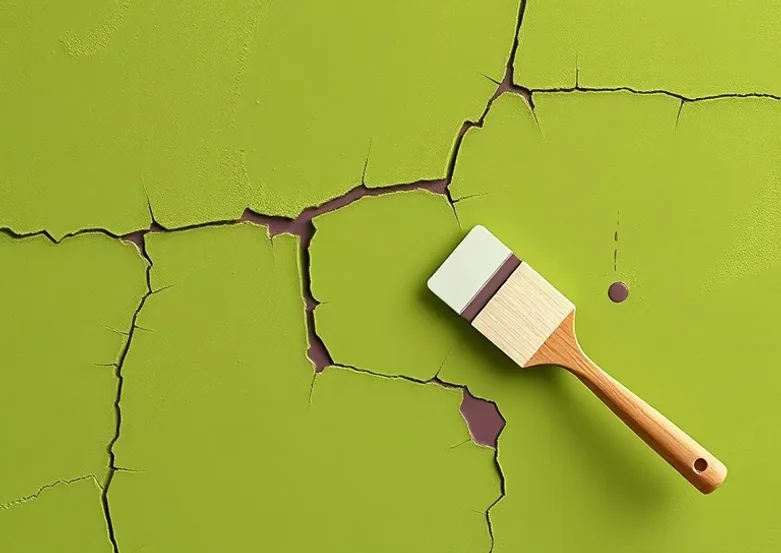 Ponçage et rebouchage des fissures avant mise en peinture